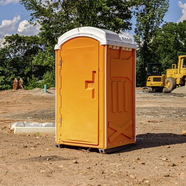 how often are the porta potties cleaned and serviced during a rental period in Bellerose Village New York